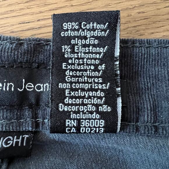 Calvin Klein Womens Straight Leg Corduroys Dark Green Size 8 Boho Goblincore - Picture 5 of 9